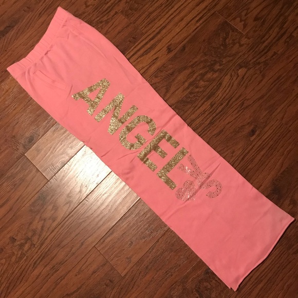 SOLD VS Angel Jogger Sweat Pants Pink Loungewear - Picture 3 of 8